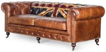 Диван кожаный Oxford 221X94X77 CM