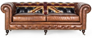 Диван кожаный Oxford 221X94X77 CM