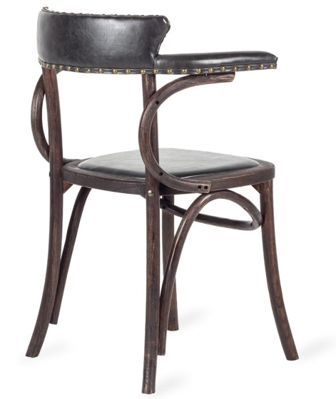 Стул в винтажном стиле William 61X46X81 CM чёрного цвета 2