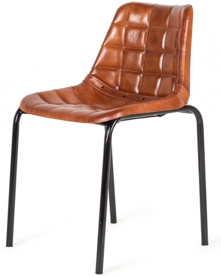 Кожаный винтажный стул Mews 45X58X77 CM 1