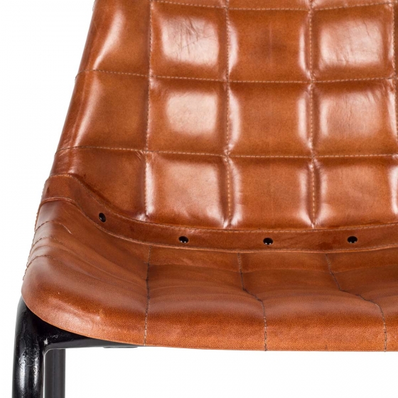 Кожаный винтажный стул Mews 45X58X77 CM 4