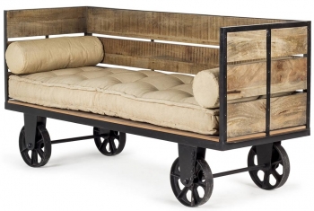 Диван в промышленном стиле Creta 195X60X90 CM