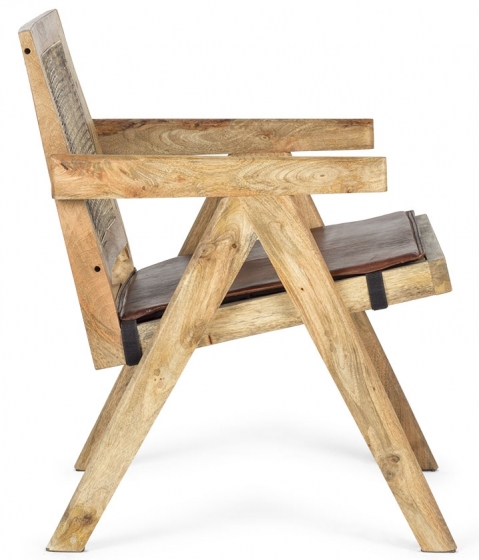 Винтажное кресло из манго Alberta 59X65X80 CM 3