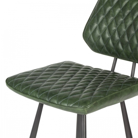 Барный стул в винтажном стиле Brighton 40X50X96 CM зелёного цвета 2