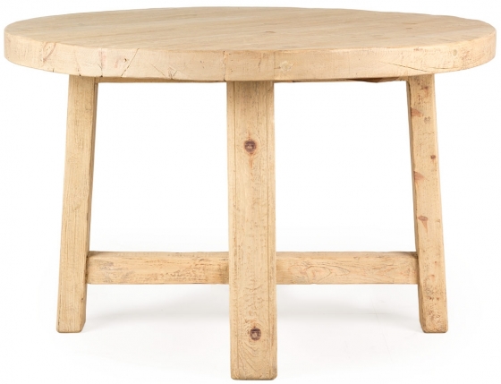 Круглый стол из массива сосны Wabi-sabi Osek 120X120X75 CM 2