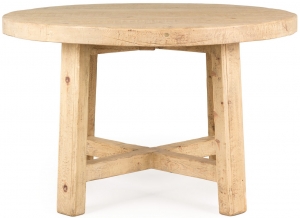 Круглый стол из массива сосны Wabi-sabi Osek 120X120X75 CM