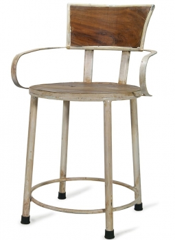 Стул винтажный Isone 49X46X75 CM белый