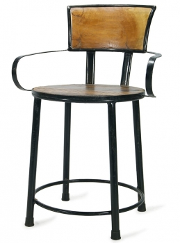 Стул винтажный Isone 49X46X75 CM чёрный