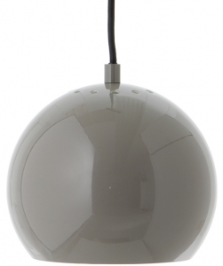 Лампа подвесная Ball 18X18X16 CM тёмно-серая глянцевая, черный шнур