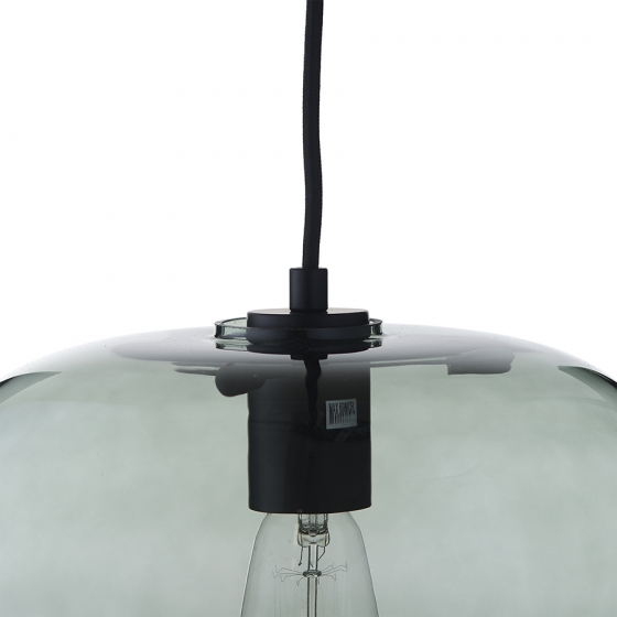 Лампа подвесная Kobe 30X30X17 CM зелёное дымчатое стекло 4