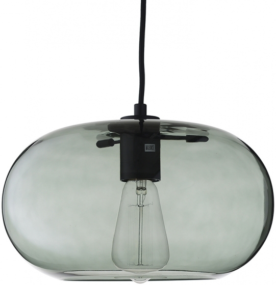 Лампа подвесная Kobe 30X30X17 CM зелёное дымчатое стекло 1