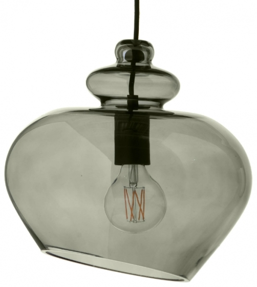 Лампа подвесная Grace 30X30X34 CM зелёное дымчатое стекло 1