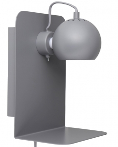Лампа настенная Ball с разъемом usb 18X22X30 CM светло-серая матовая