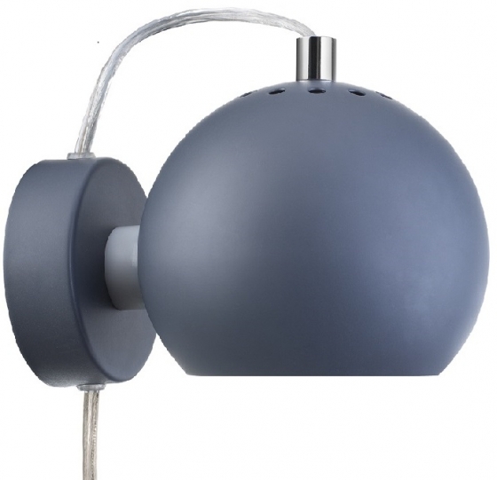 Лампа настенная Ball 12X16X10 CM голубая матовая 1
