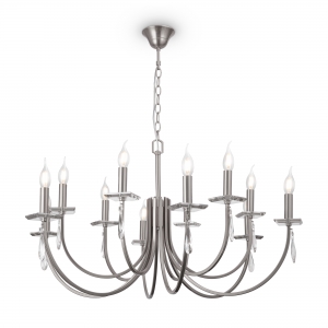 Люстра Forte хром 12 плафонов, 920 мм