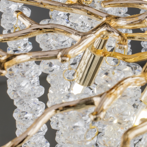 Потолочный светильник Crystal золотой 6 плафонов 10