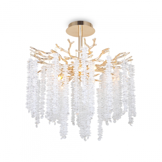 Потолочный светильник Crystal золотой 6 плафонов 1