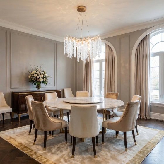 Потолочный светильник Crystal золотой 6 плафонов 13