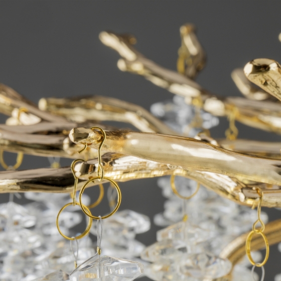 Потолочный светильник Crystal золотой 6 плафонов 9