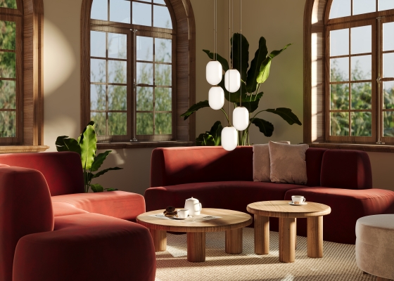 Подвесной светильник Sharlot латунь, матовое стекло, 5 плафонов 6