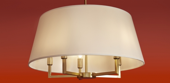 Потолочный светильник Graceful латунь, белый абажур 13