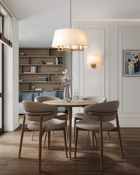 Потолочный светильник Graceful латунь, белый абажур 2