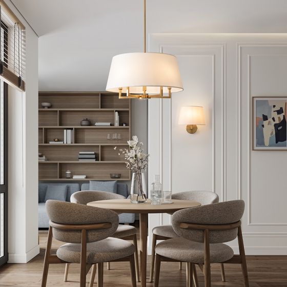 Потолочный светильник Graceful латунь, белый абажур 3