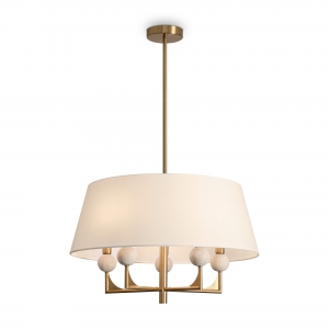 Потолочный светильник Райли Латунь 5 плафонов