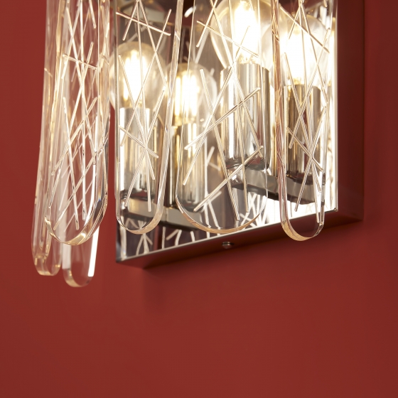 Настенный светильник Surface хром, акрил, 2 плафона 11