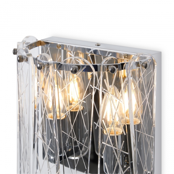 Настенный светильник Surface хром, акрил, 2 плафона 5