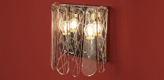 Настенный светильник Surface хром, акрил, 2 плафона 13