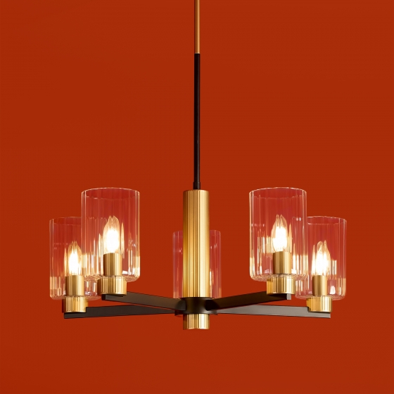 Потолочный светильник Ombre черный и латунь 12