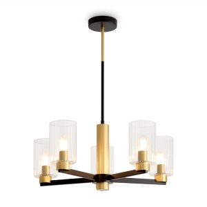 Потолочный светильник Ombre черный и латунь