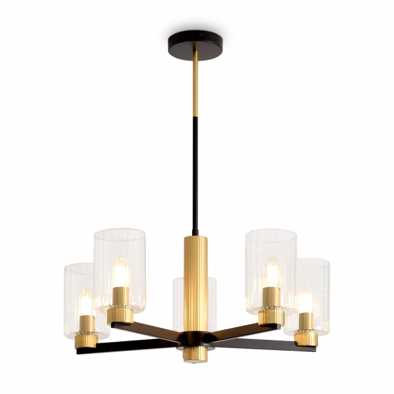 Потолочный светильник Ombre черный и латунь 1