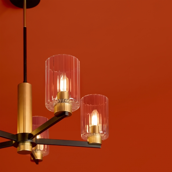 Потолочный светильник Ombre черный и латунь 13