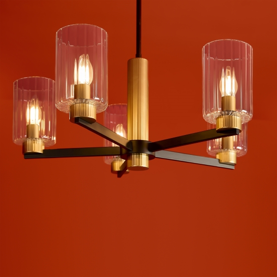 Потолочный светильник Ombre черный и латунь 15