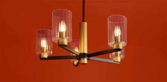 Потолочный светильник Ombre черный и латунь 6