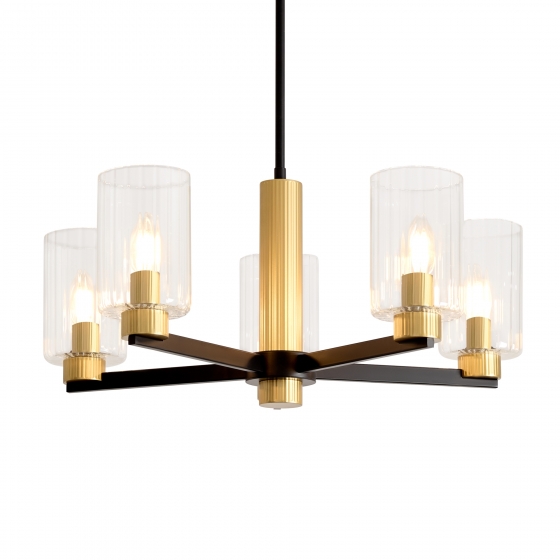 Потолочный светильник Ombre черный и латунь 10