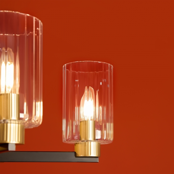 Потолочный светильник Ombre черный и латунь 14