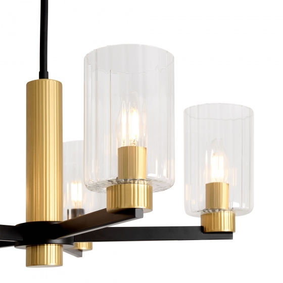 Потолочный светильник Ombre черный и латунь 9