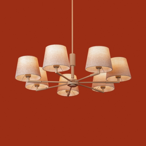 Подвесной светильник Butler бежевый 7 плафонов 8