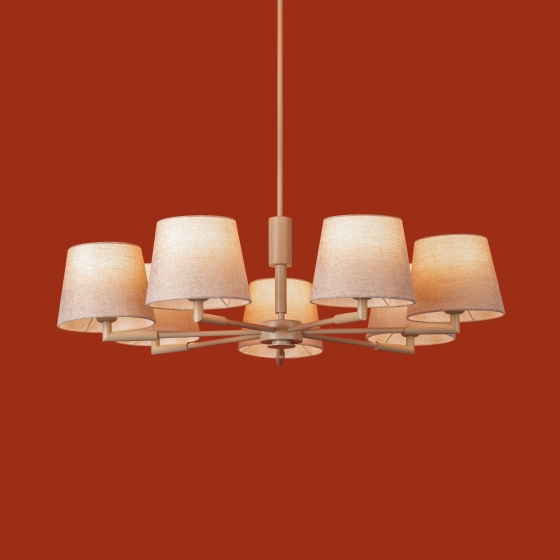 Подвесной светильник Butler бежевый 7 плафонов 7