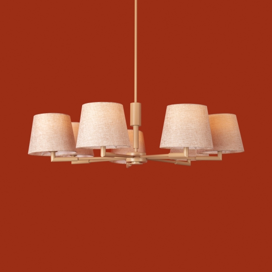 Подвесной светильник Butler бежевый 7 плафонов 9