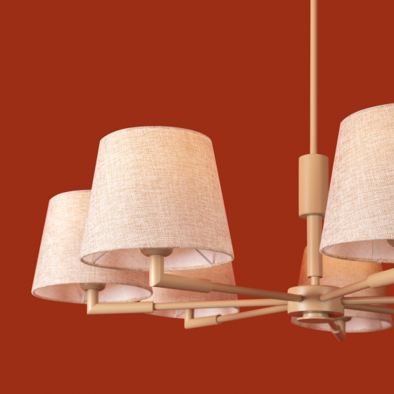 Подвесной светильник Butler бежевый 7 плафонов 10
