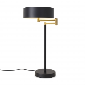 Настольный светильник Izza черный и латунь