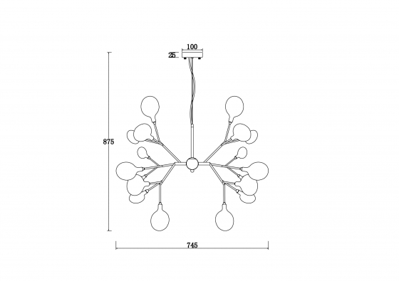 Подвесной светильник Florencia черный, белый 4