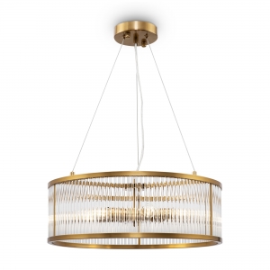 Подвесной светильник Savoy латунь, прозрачный абажур