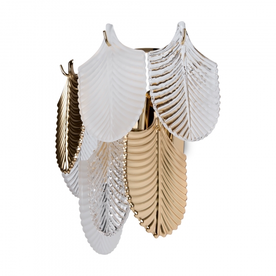 Бра Hloya золотой с прозрачными абажурами 10