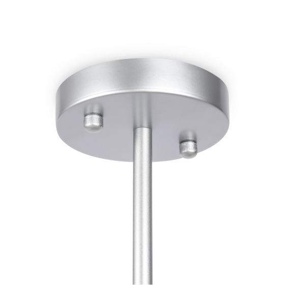 Люстра Satellite серебристая с белыми плафонами, 6 ламп 8