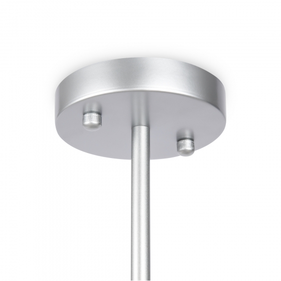 Люстра Satellite серебристая с белыми плафонами, 6 ламп 16